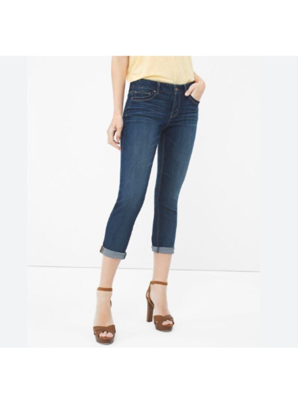 White House Black Market (WHBM) Slim Crop Denim Jeans Size 10